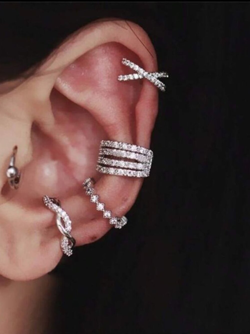 Crystal Ear CuffSet 2000